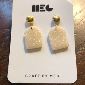 Opal like  Sparkler Handmade Resin Earrings